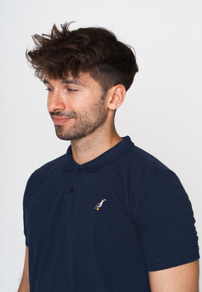 Blau:  Sportliches Polo aus Baumwoll-Mix für Herren [17971]