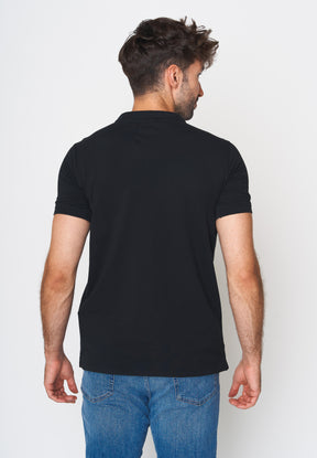 Schwarz:  Sportliches Polo aus Baumwoll-Mix für Herren [17977]