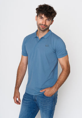 Blau:  Sportliches Polo aus Baumwoll-Mix für Herren [17983]