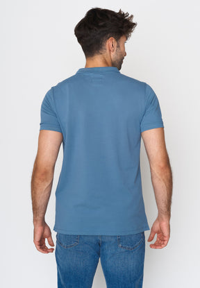 Blau:  Sportliches Polo aus Baumwoll-Mix für Herren [17984]