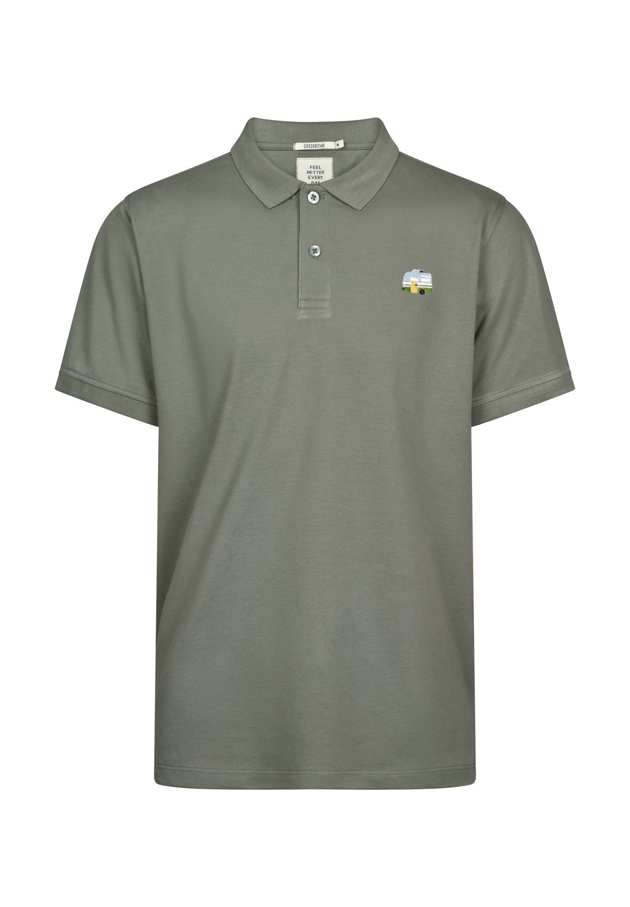 Pale Green: Sportliches Polo aus Baumwoll-Mix für Herren [17987]