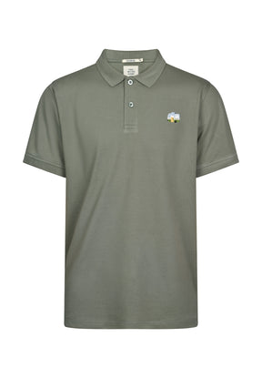 Pale Green: Sportliches Polo aus Baumwoll-Mix für Herren [17987]