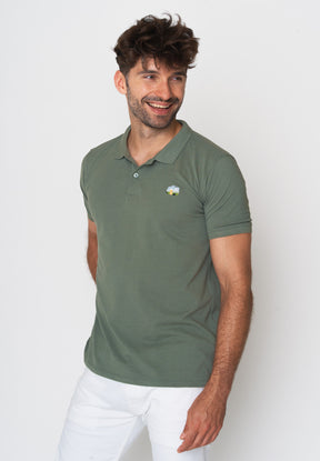 Pale Green: Sportliches Polo aus Baumwoll-Mix für Herren [17990]