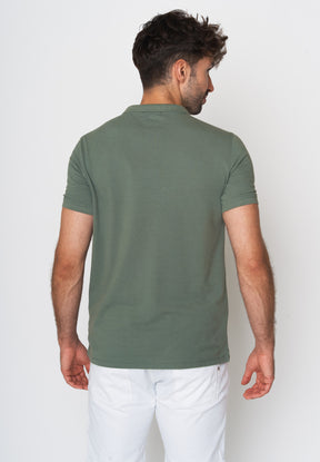 Pale Green: Sportliches Polo aus Baumwoll-Mix für Herren [17991]