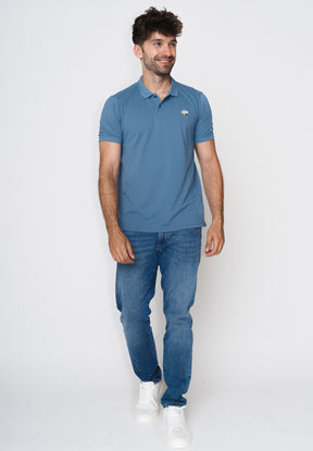 Blau:  Sportliches Polo aus Baumwoll-Mix für Herren [17995]