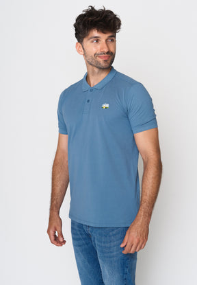 Blau:  Sportliches Polo aus Baumwoll-Mix für Herren [17996]