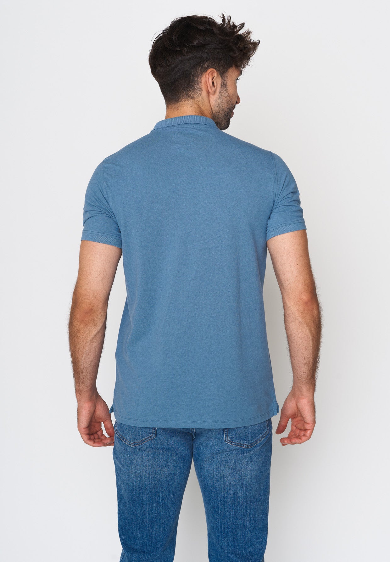 Blau:  Sportliches Polo aus Baumwoll-Mix für Herren [17997]