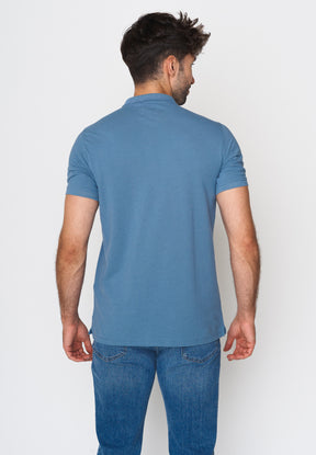 Blau:  Sportliches Polo aus Baumwoll-Mix für Herren [17997]