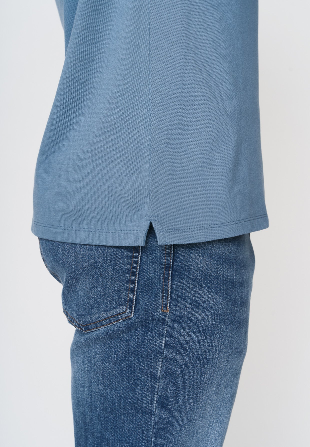 Blau:  Sportliches Polo aus Baumwoll-Mix für Herren [17999]