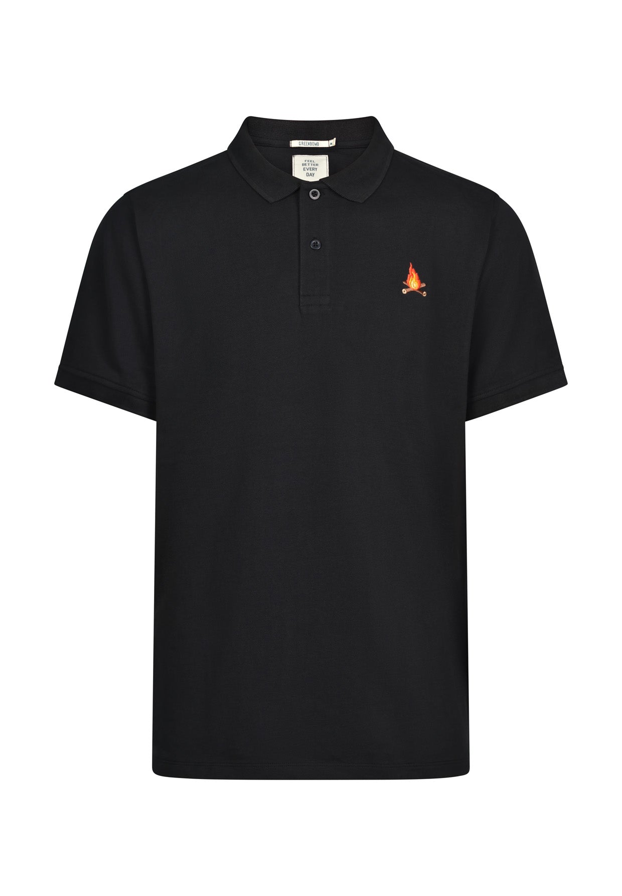 Black: Sportliches Polo aus Baumwoll-Mix für Herren [18000]