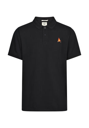 Black: Sportliches Polo aus Baumwoll-Mix für Herren [18000]