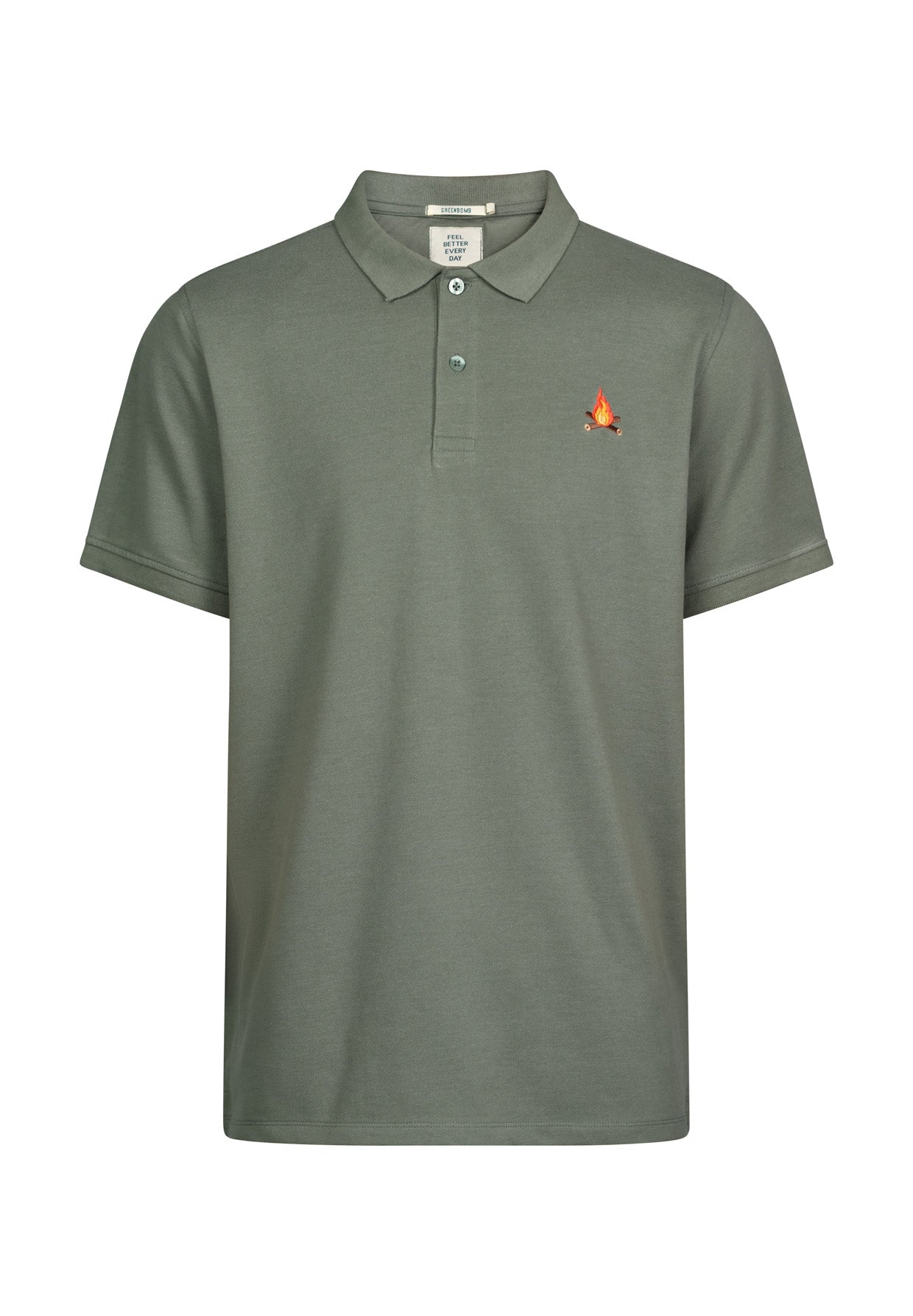 Pale Green: Sportliches Polo aus Baumwoll-Mix für Herren [18007]