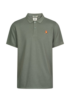 Pale Green: Sportliches Polo aus Baumwoll-Mix für Herren [18007]