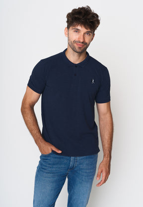 Navy: Sportliches Polo aus Baumwoll-Mix für Herren [18017]
