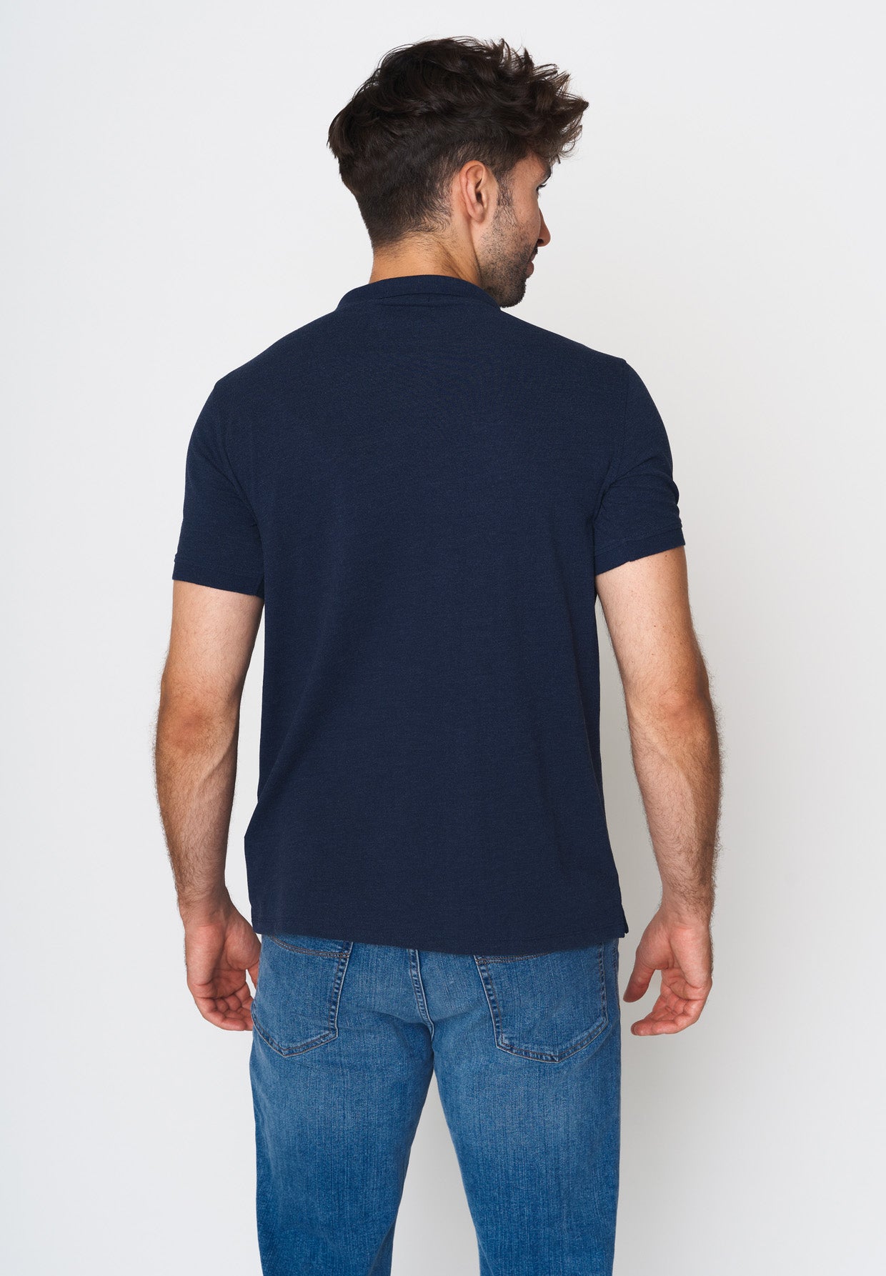 Navy: Sportliches Polo aus Baumwoll-Mix für Herren [18018]