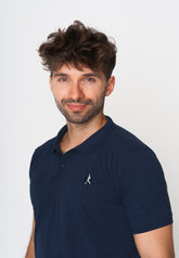Navy: Sportliches Polo aus Baumwoll-Mix für Herren [18019]