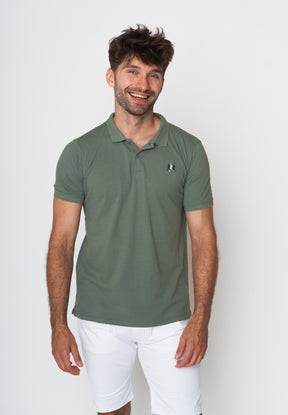 Pale Green: Sportliches Polo aus Baumwoll-Mix für Herren [18024]