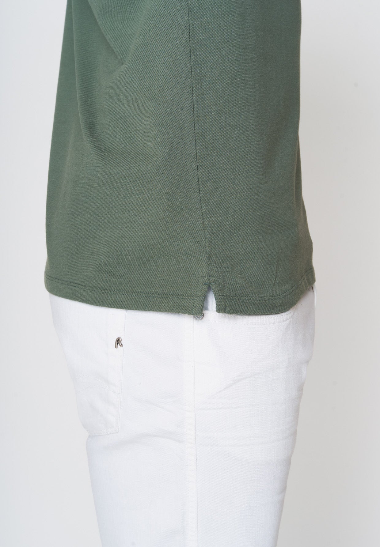 Pale Green: Sportliches Polo aus Baumwoll-Mix für Herren [18027]