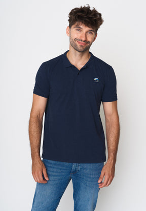 Blau:  Sportliches Polo aus Baumwoll-Mix für Herren [18031]