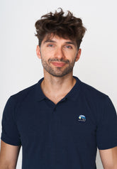 Blau:  Sportliches Polo aus Baumwoll-Mix für Herren [18033]