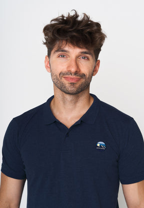 Blau:  Sportliches Polo aus Baumwoll-Mix für Herren [18033]
