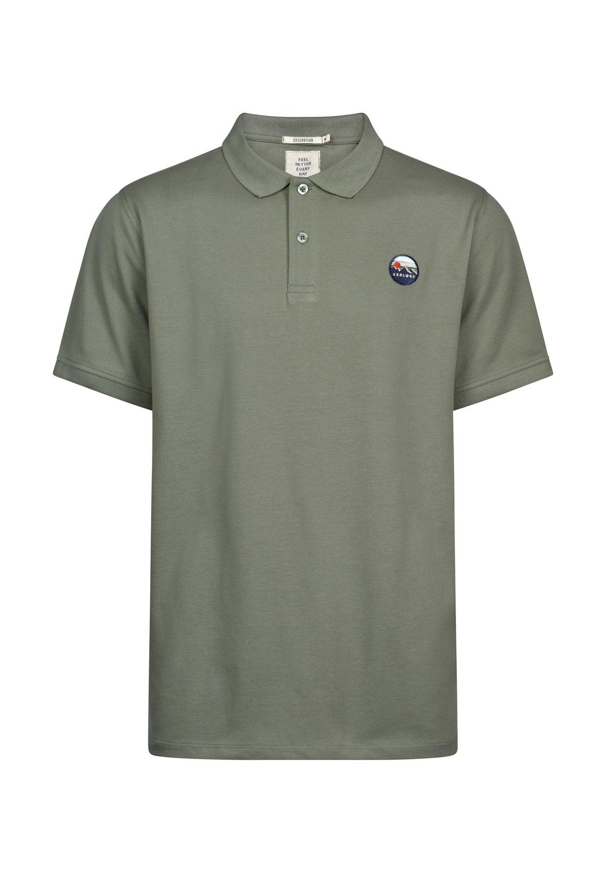 Pale Green: Sportliches Polo aus Baumwoll-Mix für Herren [18035]