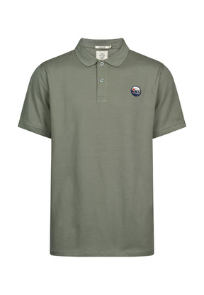 Pale Green: Sportliches Polo aus Baumwoll-Mix für Herren [18035]