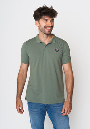Pale Green: Sportliches Polo aus Baumwoll-Mix für Herren [18038]
