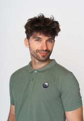 Pale Green: Sportliches Polo aus Baumwoll-Mix für Herren [18040]