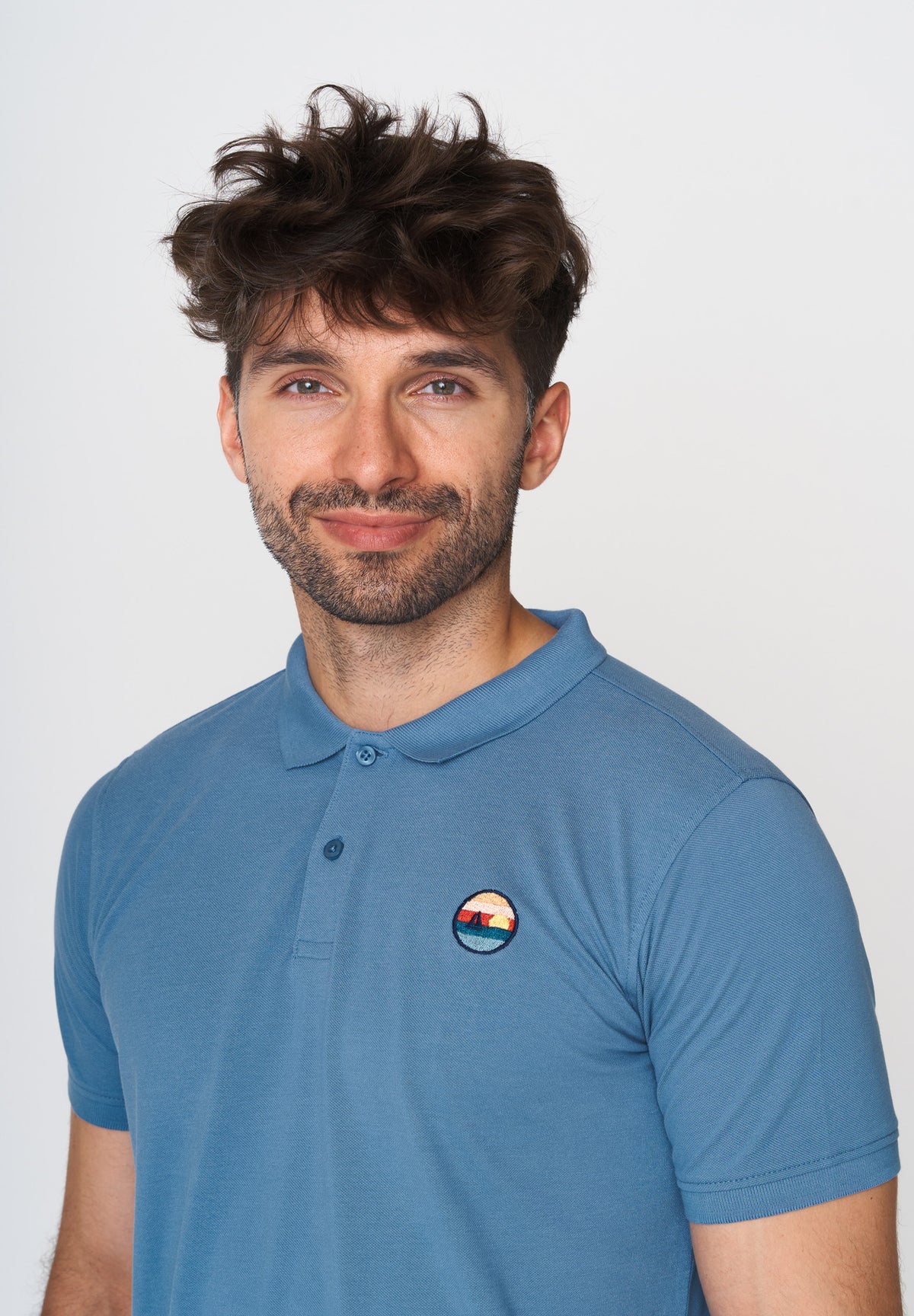 Blau:  Sportliches Polo aus Baumwoll-Mix für Herren [18048]