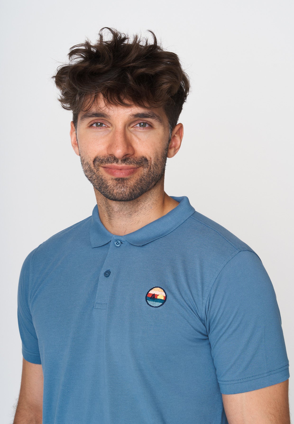 Blau:  Sportliches Polo aus Baumwoll-Mix für Herren [18048]