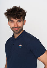 Navy: Sportliches Polo aus Baumwoll-Mix für Herren [18055]