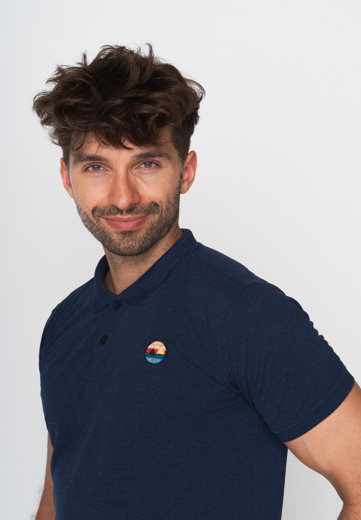 Blau:  Sportliches Polo aus Baumwoll-Mix für Herren [18055]