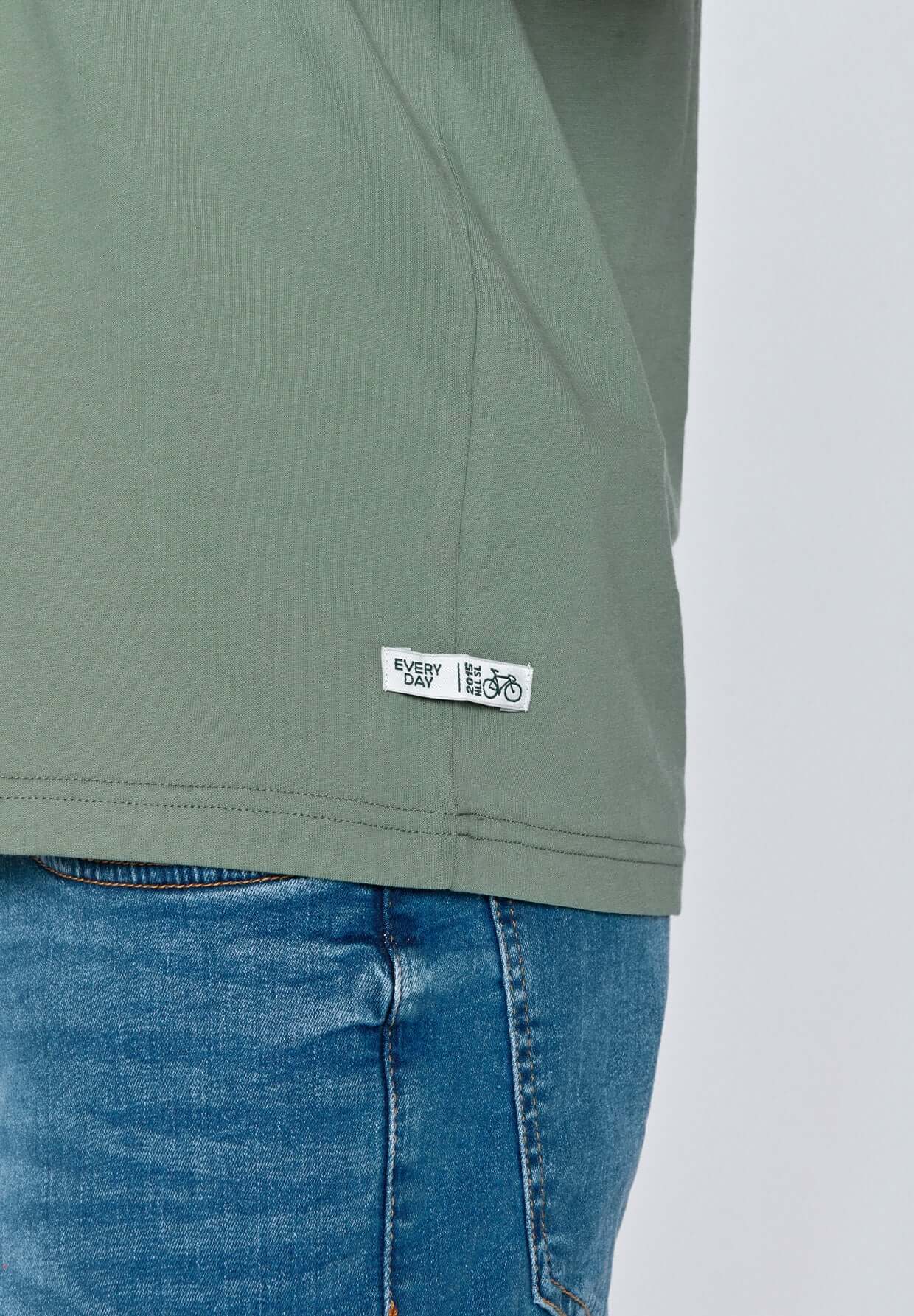 Grün:  Lässiges T-Shirt aus Bio-Baumwolle für Herren [18061]