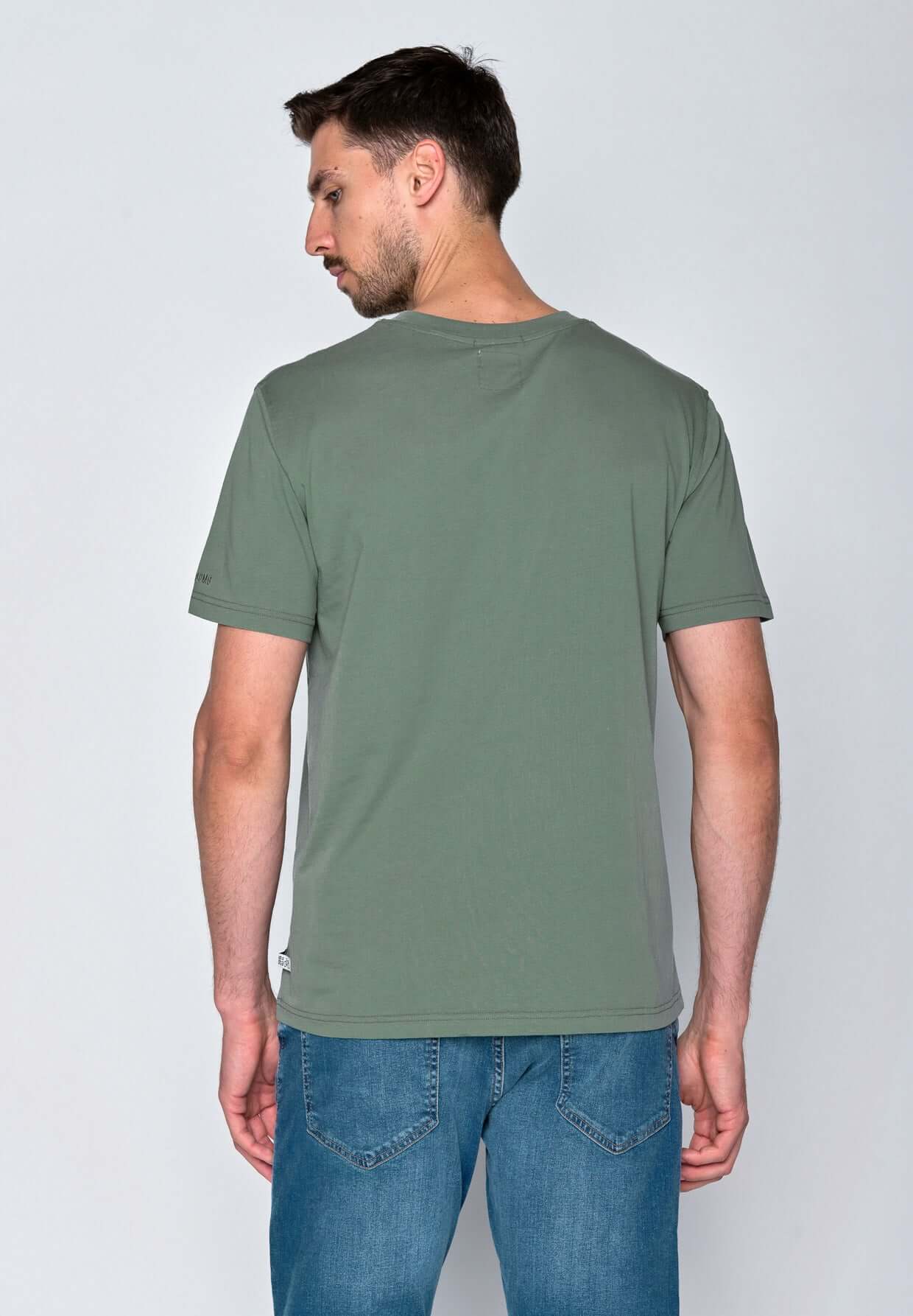 Grün:  Lässiges T-Shirt aus Bio-Baumwolle für Herren [18063]