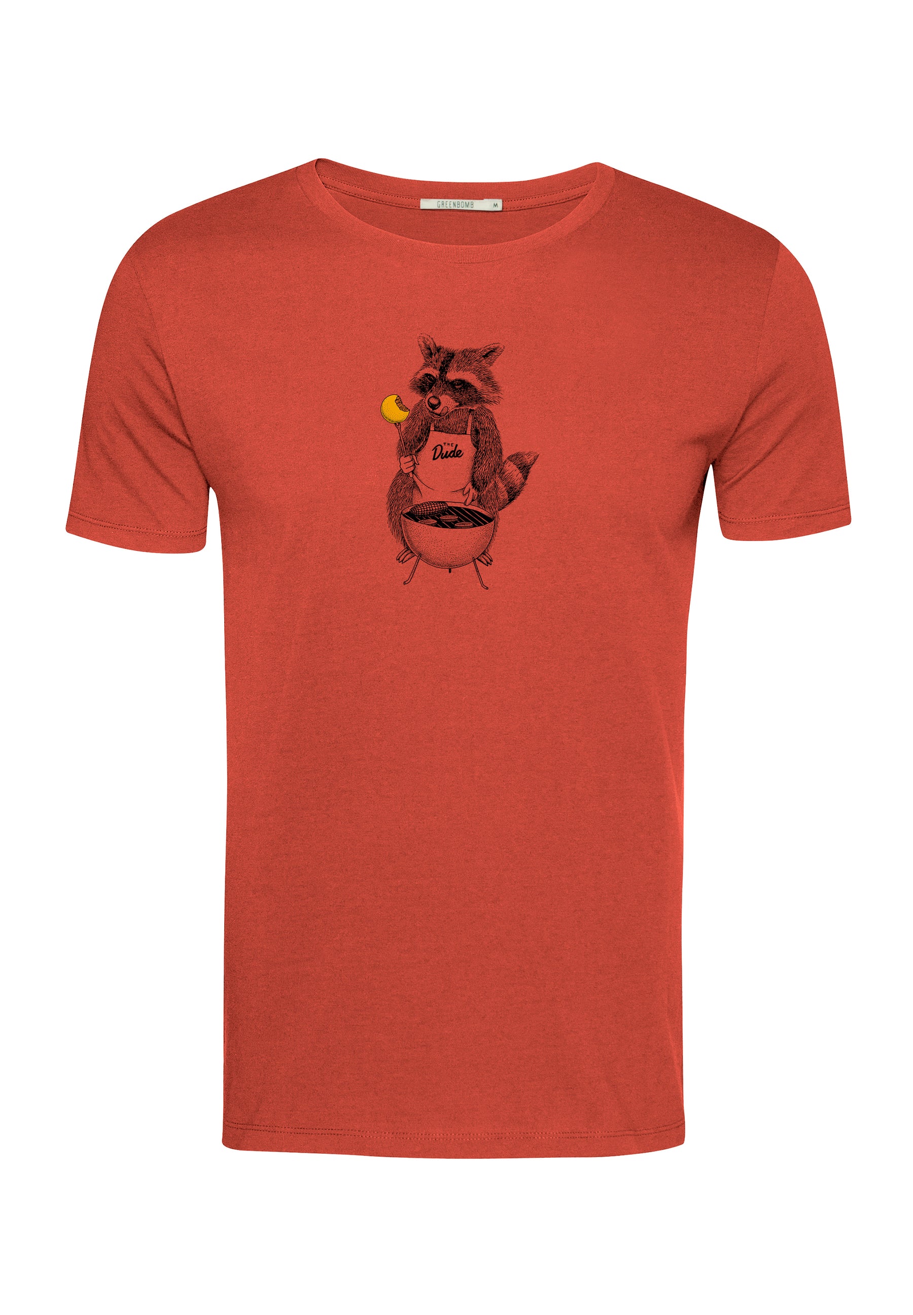 Clay Red: Sportliches T-Shirt aus Bio-Baumwolle für Herren [18064]