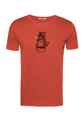 Clay Red: Sportliches T-Shirt aus Bio-Baumwolle für Herren [18064]