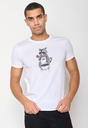 White: Sportliches T-Shirt aus Bio-Baumwolle für Herren [18070]