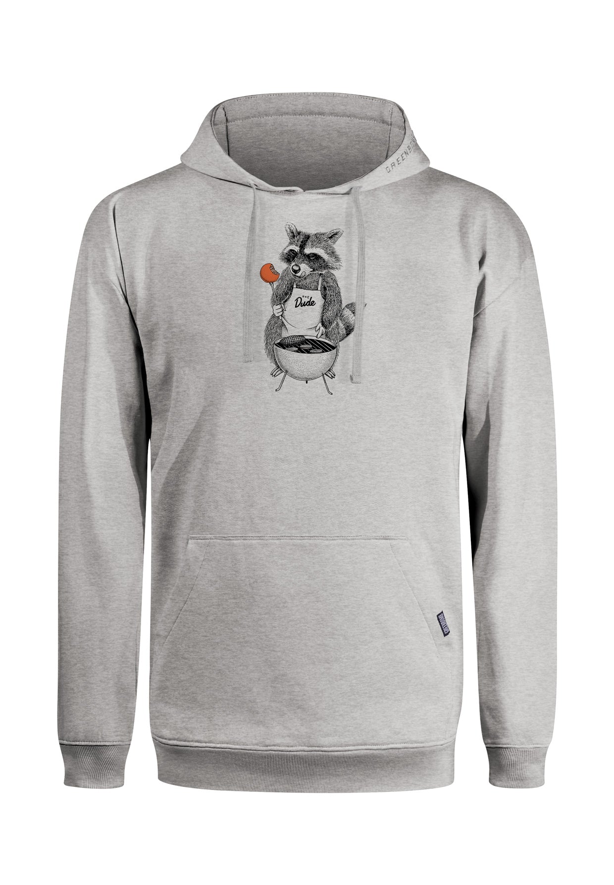 Grau:  Gemütlicher Hoodie aus Bio-Baumwolle für Herren [18074]