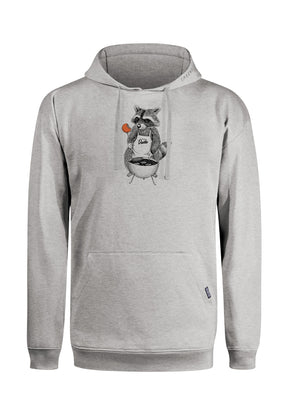 Grau:  Gemütlicher Hoodie aus Bio-Baumwolle für Herren [18074]