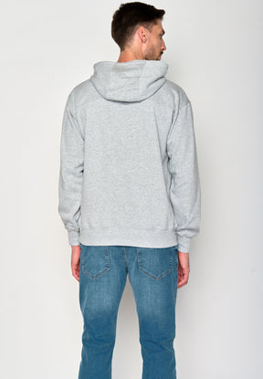 Heather Grey: Gemütlicher Hoodie aus Bio-Baumwolle für Herren [18079]