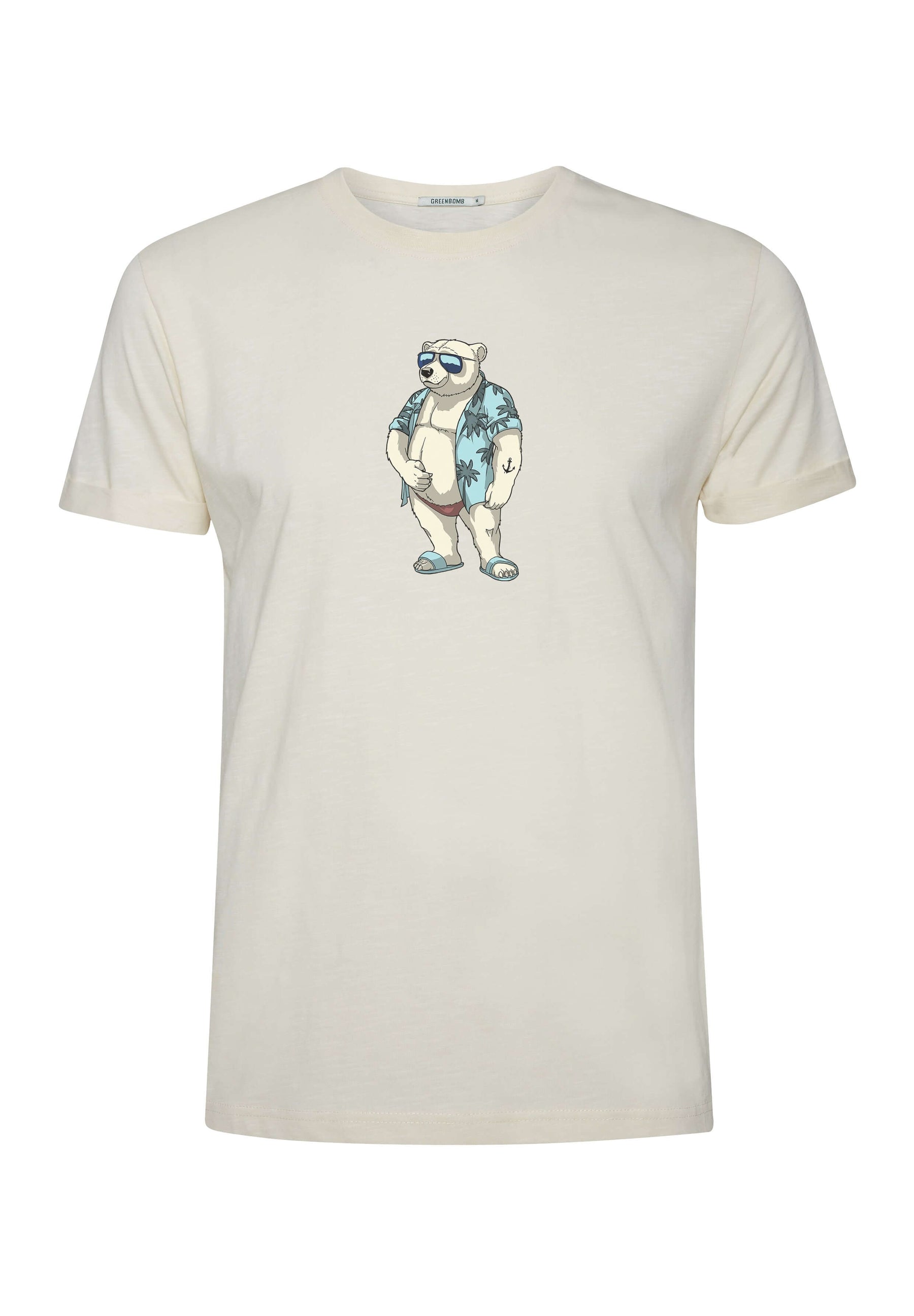 Weiß:  Lässiges T-Shirt aus Bio-Baumwoll Mix für Herren [18093]