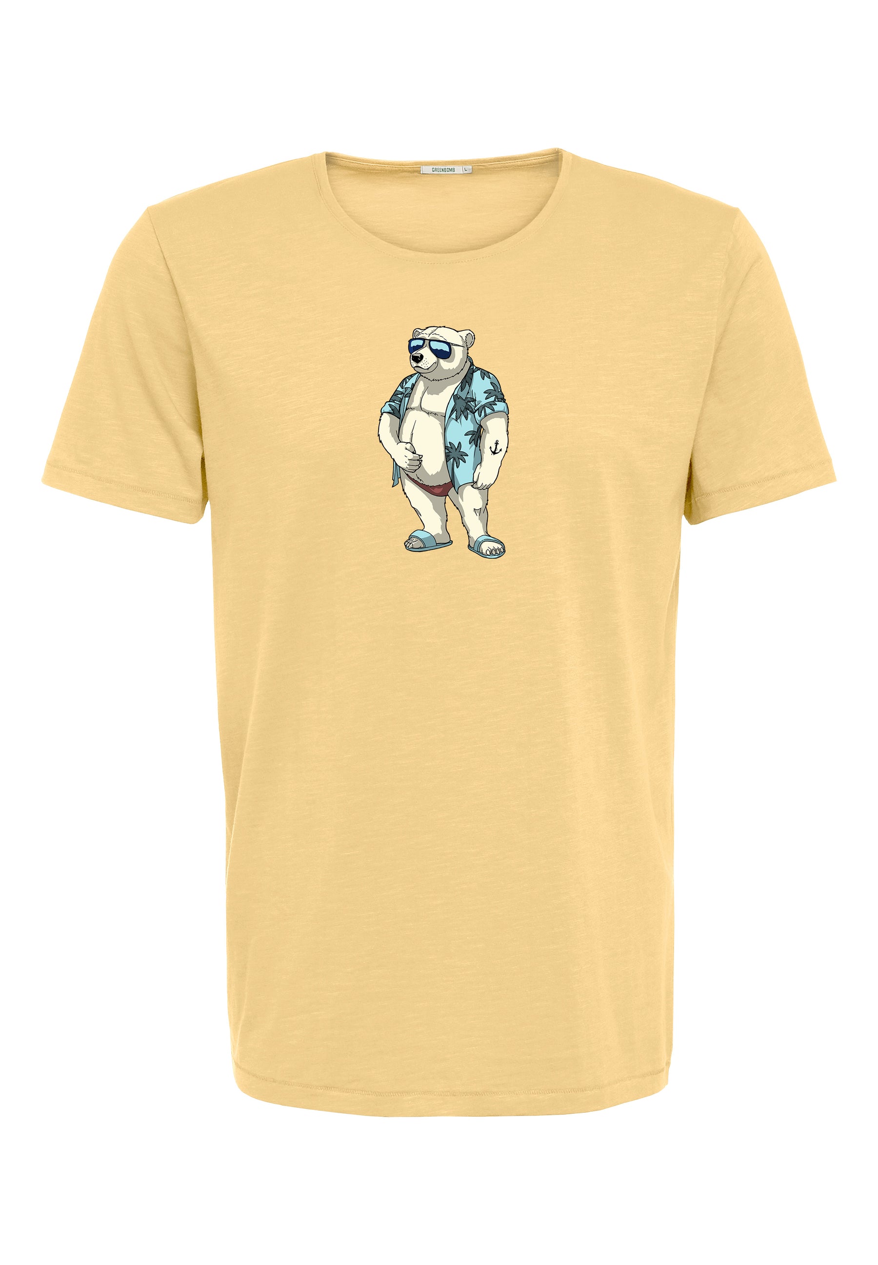 Pastel Yellow: Sportliches T-Shirt aus Bio-Baumwolle für Herren [18099]