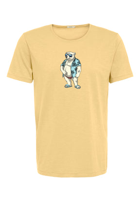 Pastel Yellow: Sportliches T-Shirt aus Bio-Baumwolle für Herren [18099]