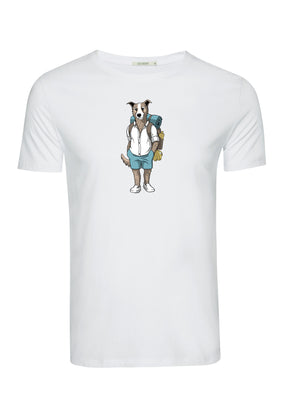 Weiß:  Sportliches T-Shirt aus Bio-Baumwolle für Herren [18110]