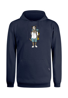 Navy: Gemütlicher Hoodie aus Bio-Baumwolle für Herren [18111]