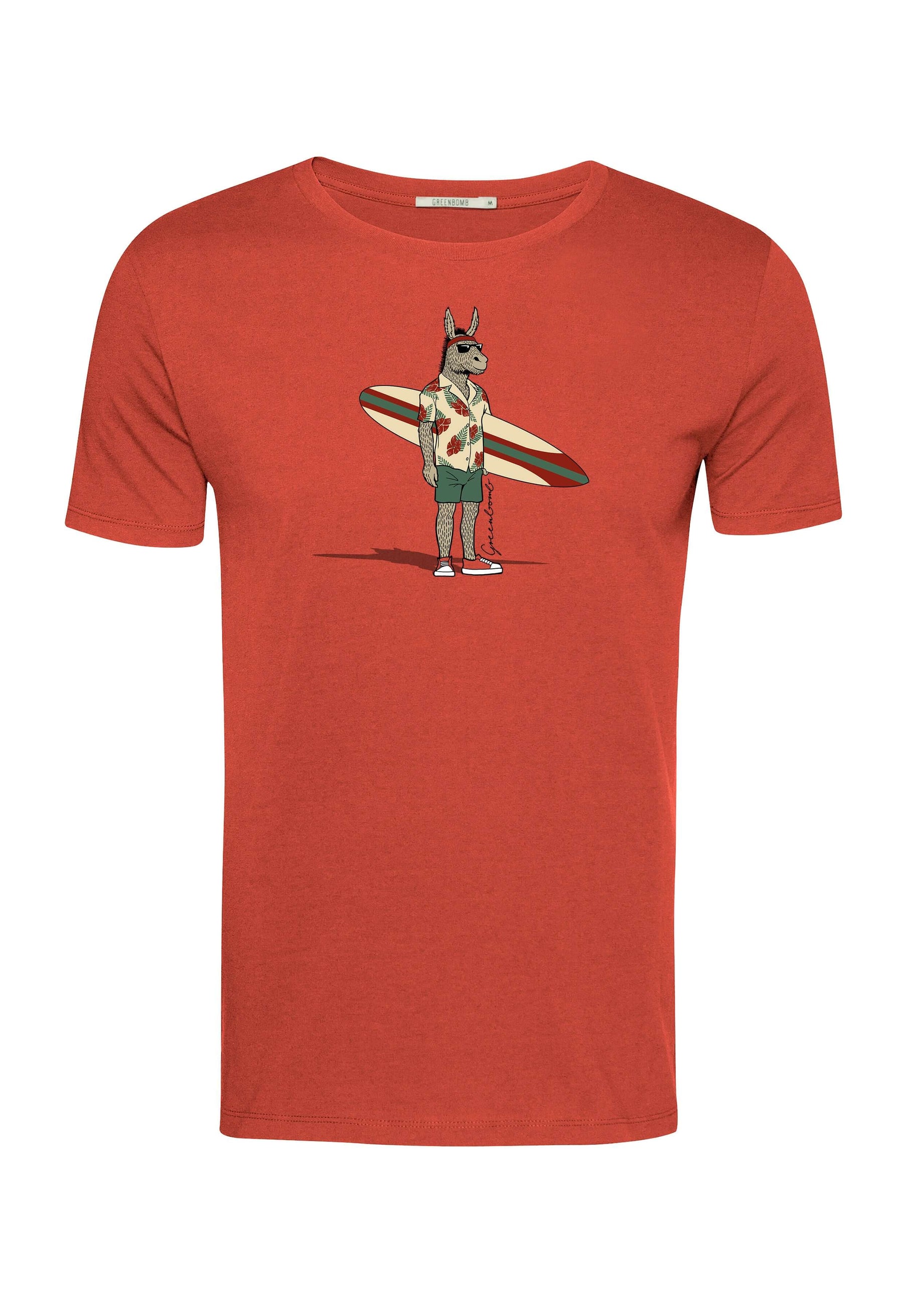 Rot:  Sportliches T-Shirt aus Bio-Baumwolle für Herren [18129]