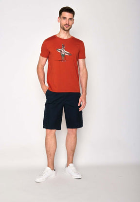 Rot:  Sportliches T-Shirt aus Bio-Baumwolle für Herren [18130]