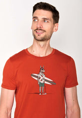 Rot:  Sportliches T-Shirt aus Bio-Baumwolle für Herren [18133]