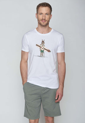Weiß:  Sportliches T-Shirt aus Bio-Baumwolle für Herren [18135]